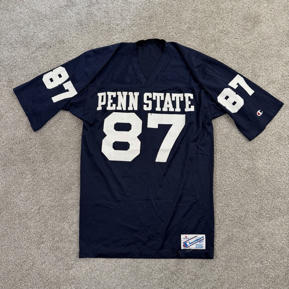 Vintage Champion Penn‎ State Nittany Lions #87 NCAA Football Jersey Mens M Blue
